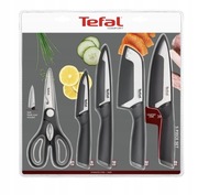 Zestaw 4 noży TEFAL Comfort + nożyczki kuchenne stal nierdzewna 5 elementów