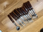 Widelce widelczyki do serwowania plus łyżeczka PRL