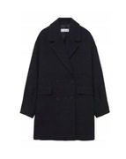 Mango płaszcz damski czarny oversize bez kaptura Willy rozmiar XL