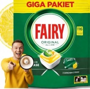 Fairy Original All in One kapsułki do zmywarki cytryna 116 szt.