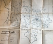 Mapa komunikacyjno-adinistracyjna Dolny Śląsk 1948 r