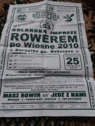 Plakat Rowerem po wiosnę 2010