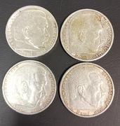 4 x 5 marek 1936 Hindenburg - srebro