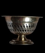 Posrebrzana ,stara angielska robota kielich taca na orzechy, cukierki Antyk