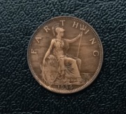 Moneta 1 Farthing (1/4 Pensa) 1934 Wielka Brytania Jerzy V 