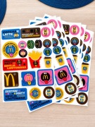 Zestaw Naklejek Mata McDonalds Edycja Limitowana