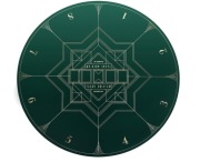 Mata pokerowa 120 cm okrągła Art Deco zielona