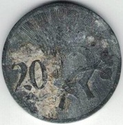 Czechy i Morawy 20 halerzy rok niewidoczny 20 mm stan 4