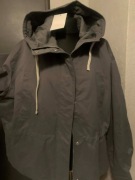 ZARA kurtka płaszcz parka wdzianko narzutka oversize kaptur duża grafit