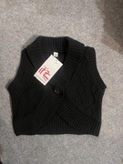 Nowy czarny sweterek, bolerko 128 cm