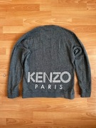 Kenzo Paris bluza crewneck szara grey vintage unisex oversize logo