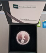 Srebrna moneta 10 złotych 75. rocznica pierwszego zrzutu Cichociemnych