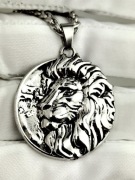 Naszyjnik męski lew Lion wisiorek swagg drill drip punk rock y2k
