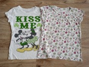 2 x Bluzka koszulka t-shirt krótki rękaw rozm. 122/128 7/8 lat