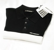 KARL LAGERFELD koszulka polo M czarna knit corneliani smedley zegna ea7