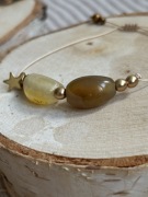 Bransoletka boho z naturalnymi kamieniami i gwiazdką | Handmade