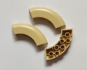 50 Klocek łuk 5x5x2 beżowy - 4 szt.