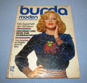 Burda Moden 12/1973 + wykroje Vintage Moda szycie krawiectwo