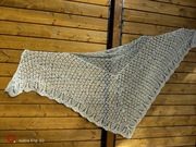 Chusta ecru Jedwab i bawełna XL 200 cm /90cm