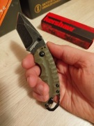 Miejski nóż składany EDC Kershaw Shuffle II 8750. Kopia. Kolor oliwkowy.