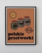 Plakat „Polskie Przetworki” grafika retro vintage