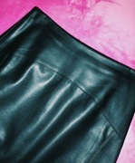 **markowa czarna spódnica MATOWA skóra sztuczna