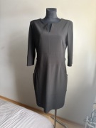 Joseph Ribkoff czarna sukienka prosta elegancka ołówkowa XL 42