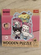 Drewniane puzzle dla dzieci Hello Kitty and friends