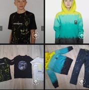 Paka 134 bluza 4F 140 t-shirty Reporter jeansy H&M kosmos