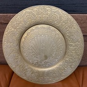 Stara PŁASKORZEŹBA MIEDZIANA RELIEF PETER Mosiadz patera