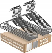 Wieszaki na ubrania metalowe pojedyncze czarne 10 szt