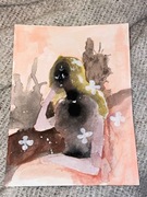 Obraz akwarelowy 14cmx19cm "J"