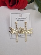 KOLCZYKI WAŻKI ZŁOTE STAL CHIRURGICZNA 316L BLUEBERRY