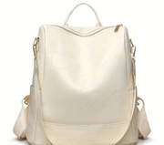 Nowy plecak damski. Skórzany Przegródki. Plecako-torebka