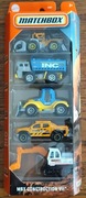 Matchbox 5 Pack MBX CONSTRUCTION VII POJAZDY BUDOWLANE CHEVROLET JBX34