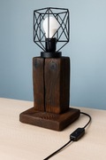 Lampka nocna drewniana loft