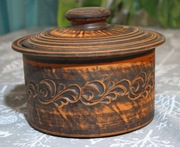 Gliniane naczynia zapiekanie kiszenie garnek kamionka 2l.czerwona glina