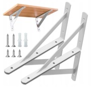 WSPORNIK PÓŁKI PODPORA BIAŁY 300x200x17 kątowy trójkątny