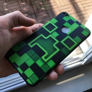 Huawei P8lite 2017 case etui creeper minecraft