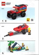 Lego City 60412 4x4 Fire Truck with Rescue Boat Instrukcje