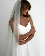 Welon długi brokatowy glitter veil 185cm