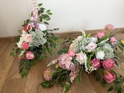 Komplet nagrobny wiązanka i flakon na cmentarz