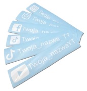 NAKLEJKA SOCIAL MEDIA - Instagram, Facebook, TikTok, YouTube