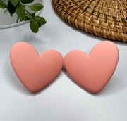 Kolczyki serduszka | pomarańczowe serca | sztyfty