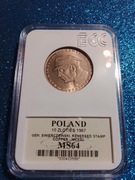 10 ZŁ ŚWIERCZEWSKI 1967 SKRĘTKA ODWROTKA  RZADKOŚĆ 