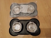 2 x podwójna miska antypoślizgowa dla psa/kota. NOWA! 