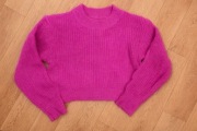 Różowy sweterek dla dziewczynki 128 (652)