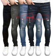 spodnie STONE EDGE RIP SUPER SKINNY STRETCH FIT DALLAS BOYS W27 13lat