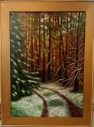 Obraz "KASZUBSKIE KLIMATY", akryl na płótnie w ramie 81 x 61 cm.