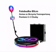Fotobudka LED 80cm 360° mobilna + Akcesoria! Hit imprez